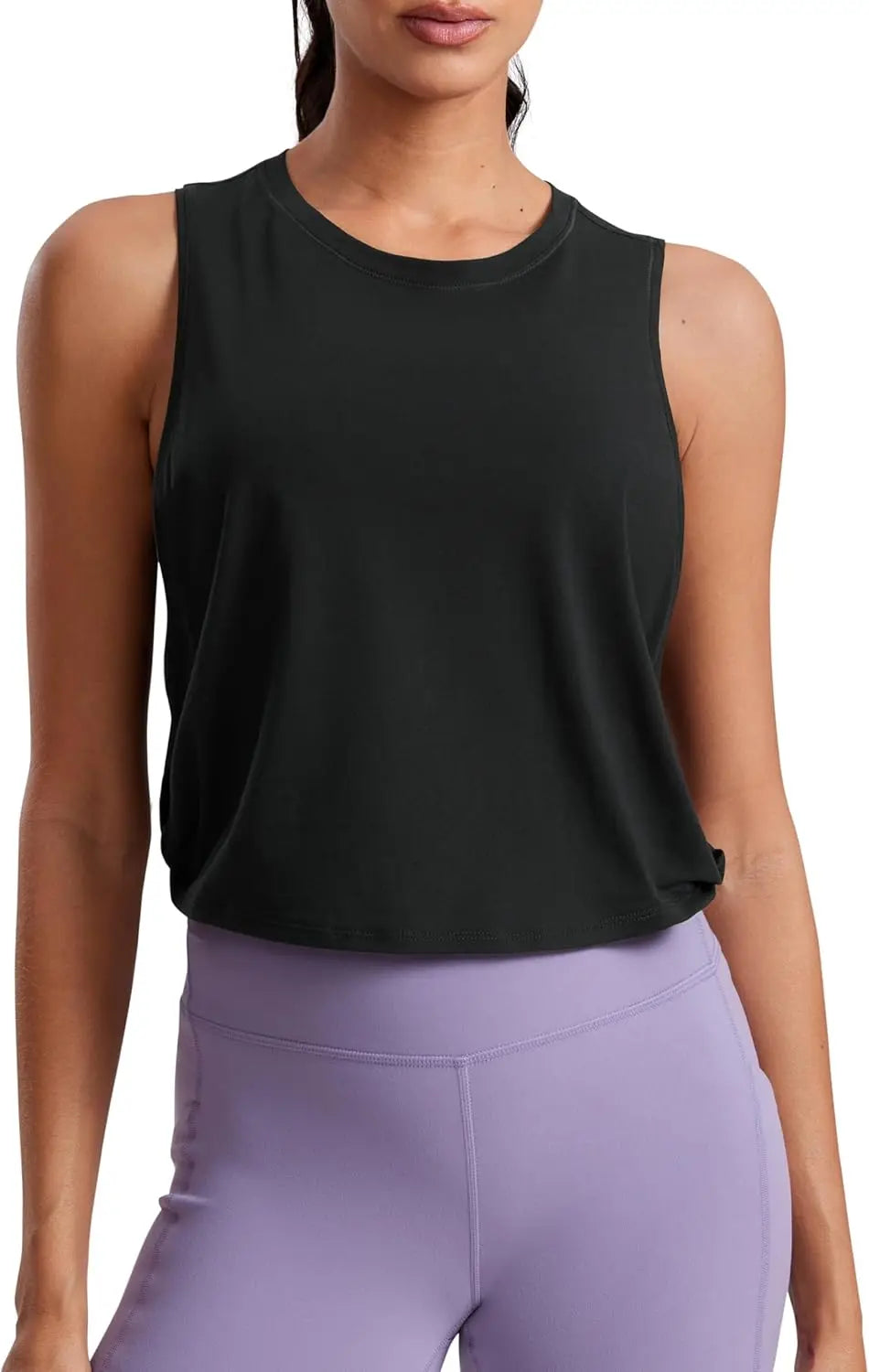 Womenn's Workout Sport Athletic Yoga Running Gym Loose Crop Sleeveless Shirts