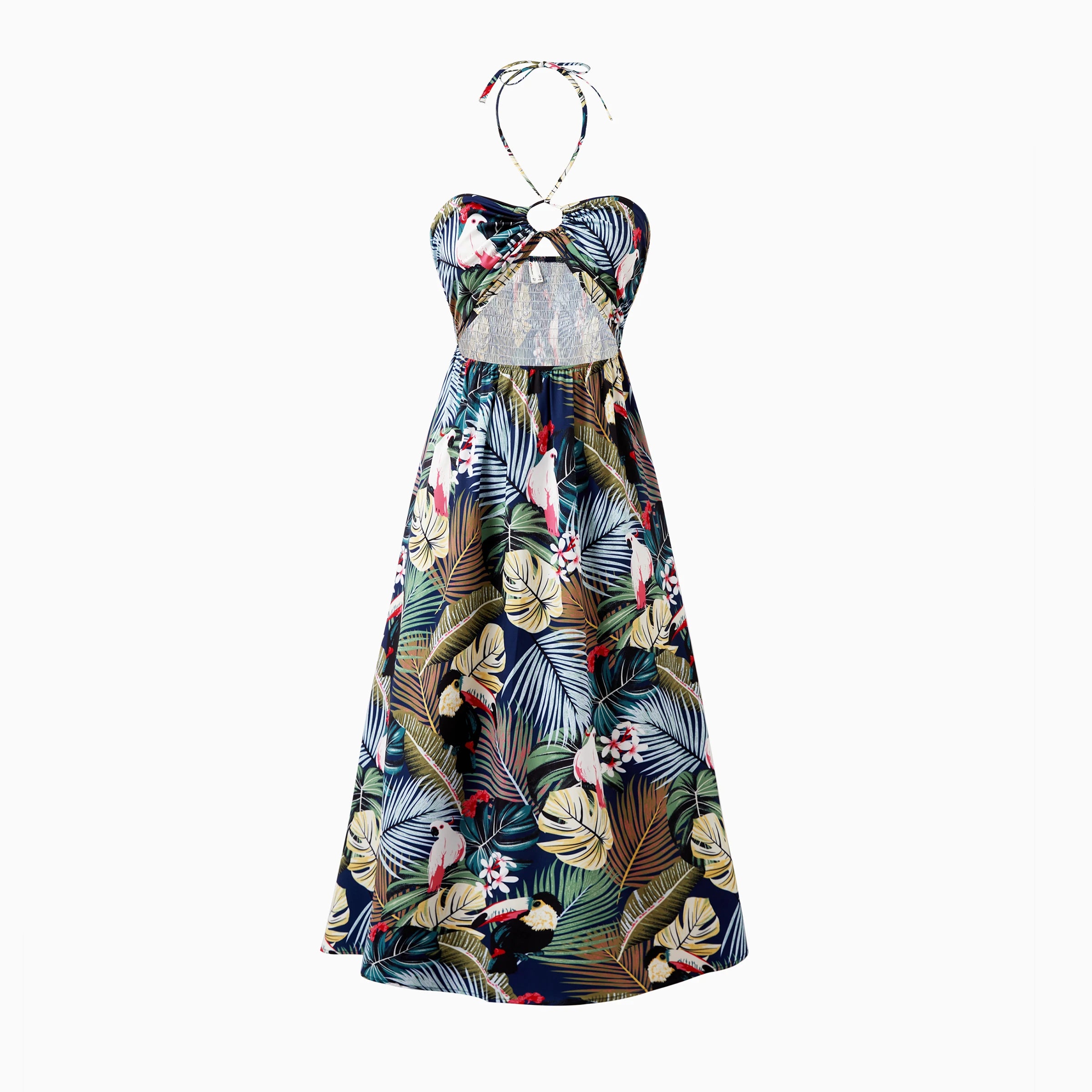 Couples Matching Hawaiian Set With Tropical Print