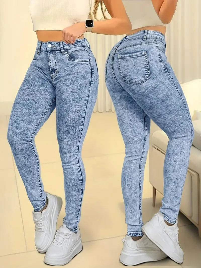 Women's butt lifting, high waist, slim fit jeans
