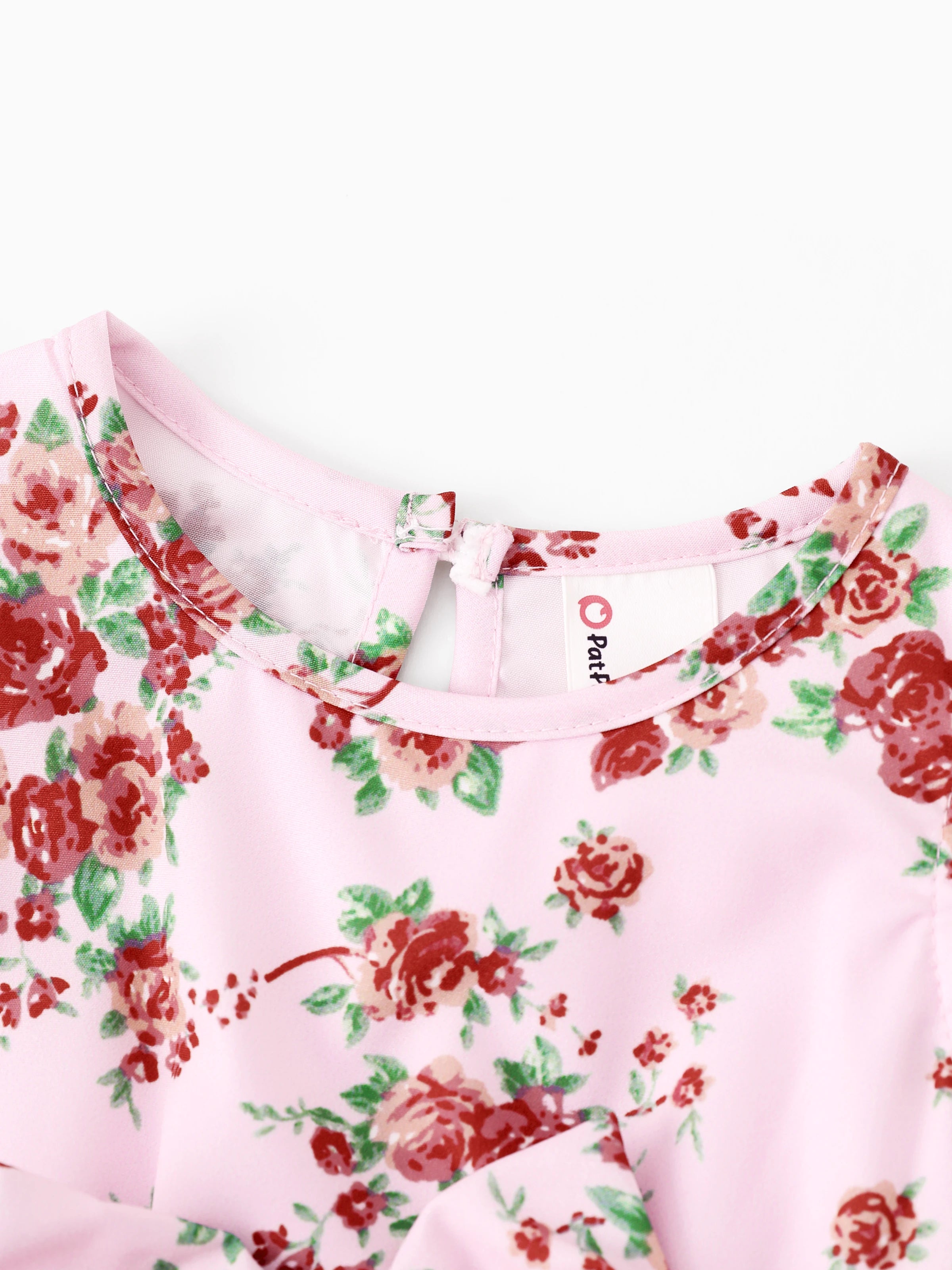 Matching Pink Floral Square Neck Dress - Mother Daughter Toddler Girl Outfit
