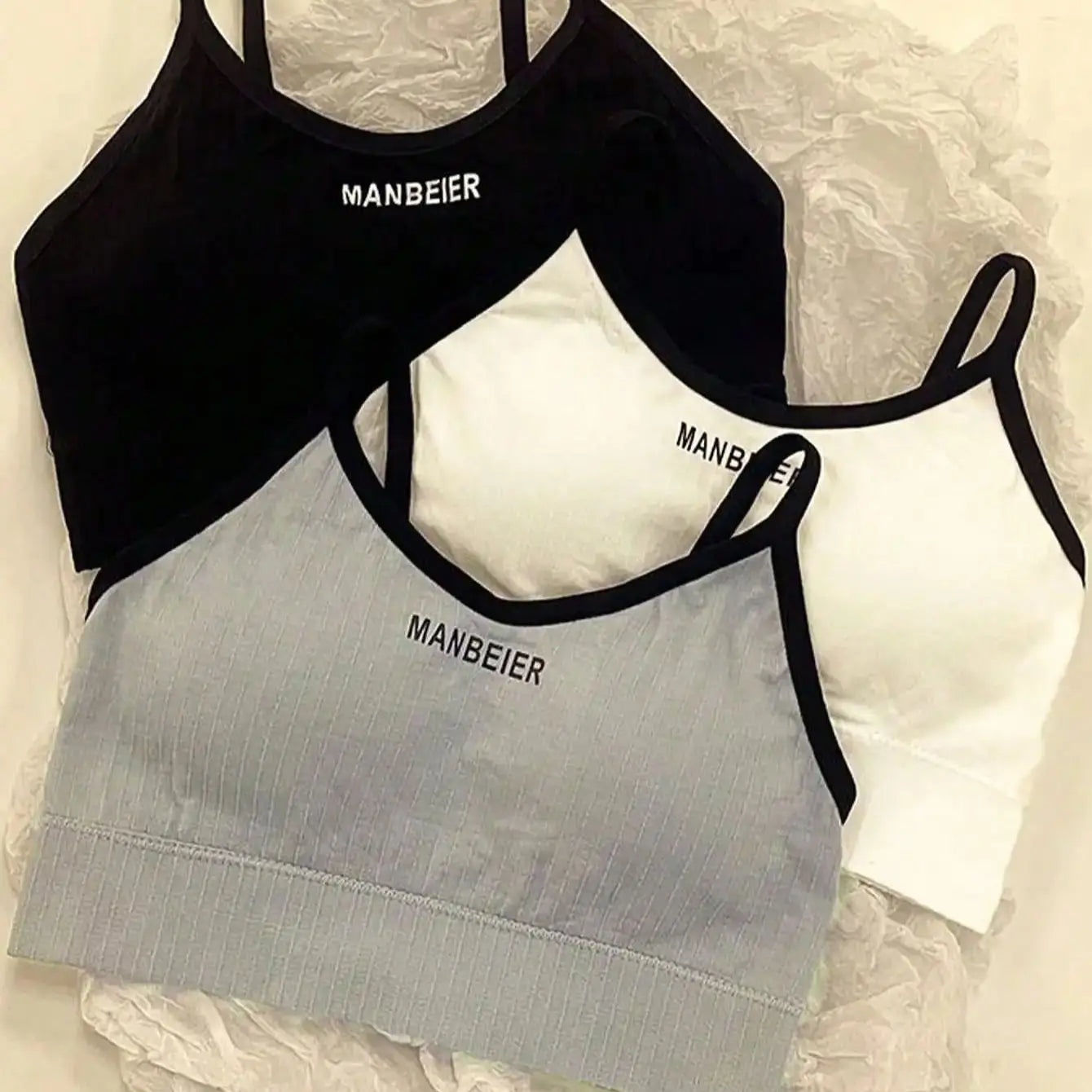 3-Pack Yoga Women's Bras, with Bra Pads