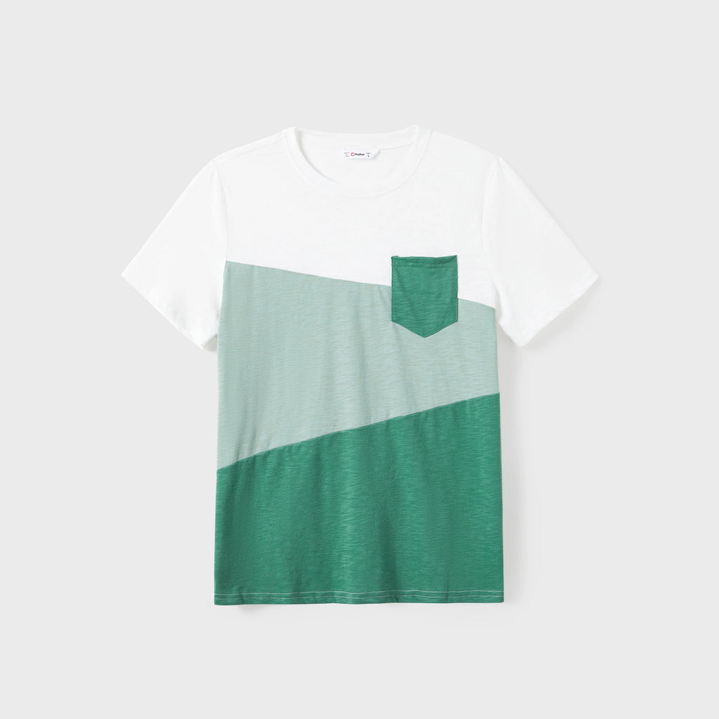 Family Matching Tee and Wrap Front Pleated Dress