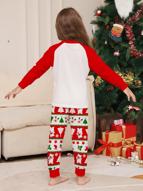 Christmas Family Matching Pajamas Set with Reindeer & Polar Bear Prints