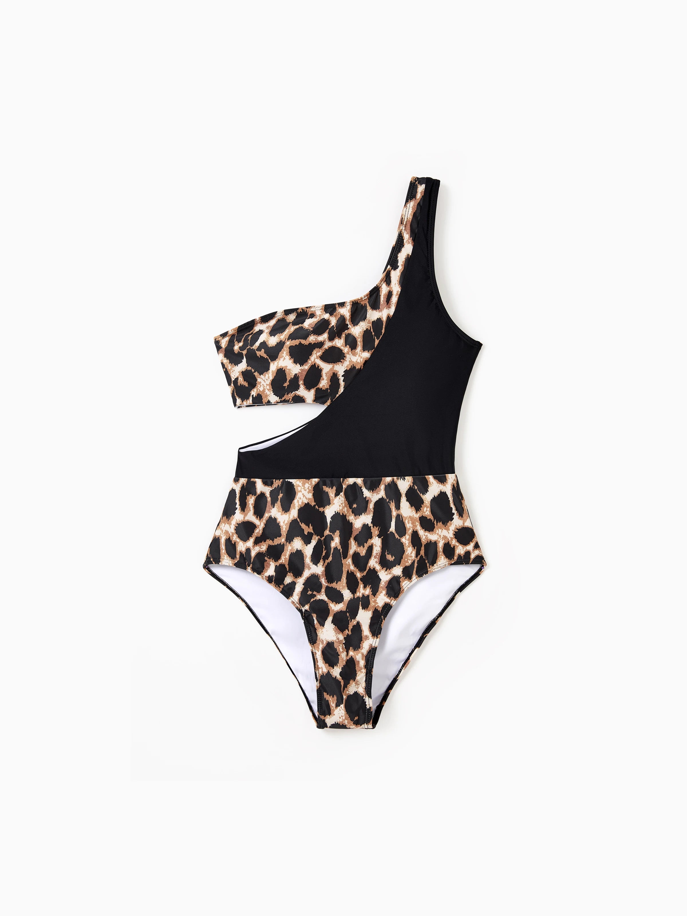 Family Matching Leopard Panel Piece Swimsuit / Swim Trunk Shorts