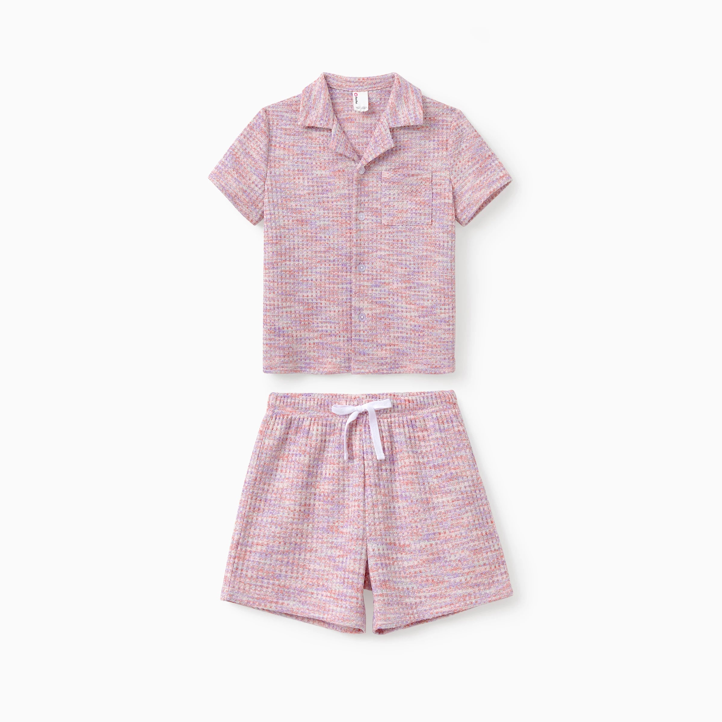 Matching 2-Piece Crop Top & Midi Skirt for Her, Short Sleeve Shirt for Him